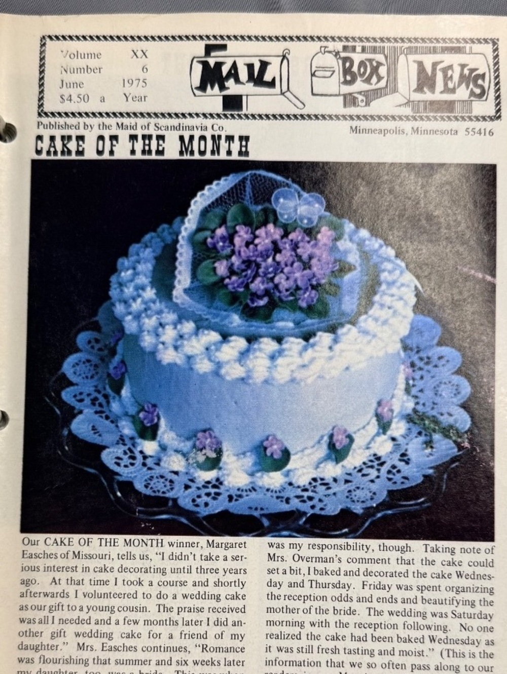 Rare Cake of the Month 1974-1975 Complete 12 Issue Run in Binder